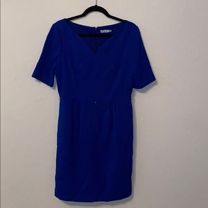 Eliza J Blue V neck Dress